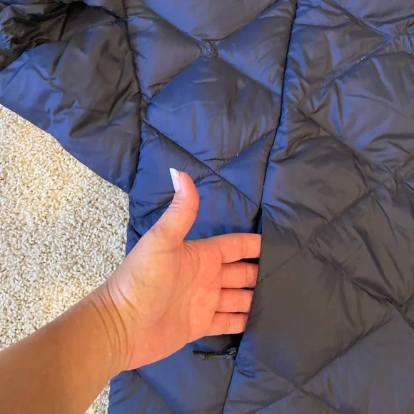 The Northface Far Northern Quilted Puffer Capelet EUC Rich Navy XS - Picture 5 of 16